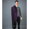 100% Bufanda de lana para hombre en color sólido Jacquare Bufanda de lana